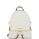 Michael Kors Women Rhea Zip Backpack, White (Vanilla), 12.7x31.8x24.1 cm (W x H x L)