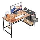 HOMIDEC Schreibtisch, Computertisch PC Tisch mit Schubladen und Kopfhörer Halter, Bürotisch Schreibtisch Holz Officetisch fürs Büro, Wohnzimmer, Home, Office,100x75x50cm