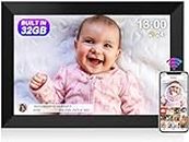TEKXDD Digital Photo Frame WiFi, 10.1 Inch [Au Version] Smart Cloud Digital Picture Frame with IPS LCD Touch Screen Display, 32GB Storage, Share Photos and Videos Instantly via App from Anywhere