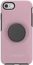 OtterBox + Pop Symmetry Series Case for iPhone SE (2020), iPhone 8, iPhone 7 (NOT Plus) Retail Packaging - Mauvelous and Aluminum Black