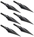 Namvo 6pcs Broadheads Arrowheads Carbon Steel Metal Hunting Target Traditional Archery 148 Grain Shooting Sports Compound Recurve Outdoor Bow