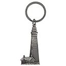 Light of The World Silver Tone Lighthouse 2 inch Zinc Alloy Automotive Key Chain Ring Accessory