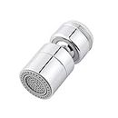 Waternymph M24 Male Thread Tap Aerator Solid Brass - Big Angle Swivel Kitchen Faucet Aerator Dual-Function 2 Water Flow - Swivel - 24mm Male Thread - Polished Chrome (M24)