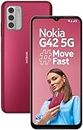 Nokia G42 5G Powered by Snapdragon® 480 Plus 5G | 50MP Triple Rear AI Camera | 6GB RAM (4GB RAM + 2GB Virtual RAM) | 128GB Storage | 3-Day Battery Life | 2 Years of Android Upgrades | SO Pink