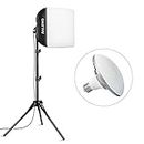 RALENO Softbox Photography Lighting, 16"X16" LED Soft Light with 50W 5500K Bulb, Continuous Lighting System for Video Recording and Photography Shooting