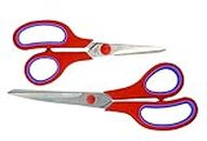 ikis Heavy Duty Stainless Steel Utility Scissors 2 in 1 Multipurpose Scissors Stainless Steel All-Purpose Scissor Steel All-Purpose Scissor - Set of 1, Multicolor