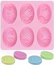 MoldBerry 3D Bee Silicone Molds, Honeycomb Molds for Soaps, Cake Baking Mold, Candle Mold Resin Mold for Homemade Craft (Oval, Pink - 1 Pcs)