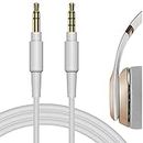 Geekria QuickFit Audio Cable Compatible with Beats Solo3.0, Solo2.0, Solo1.0, Studio3, Studio2, Mixr, Pro, Executive Headphones Cable, 3.5mm AUX Replacement Stereo Cord (Grey 5.6FT)