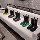 Bottega Veneta Women Mid-calf Boots Platform Elastic Slip on Chelsea Multi Color