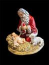 Kneeling Santa with Baby Jesus and Lamb Figurine 8.75” Joseph Studio NIB