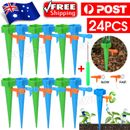 24x Drip Irrigation System Kit Drippers Self Watering Spikes Plant Flower Garden