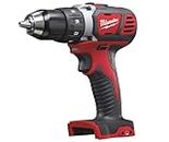 Milwaukee M18 Li-Ion Cordless Compact Electric Drill Driver — Tool Only, 1/2in. Keyless Chuck, 500 In./Lbs. Torque, 1800 RPM