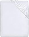 Utopia Bedding - Spannbettlaken 160x200cm - Weiß - Gebürstete Polyester-Mikrofaser Spannbetttuch - 35 cm Tiefe Tasche