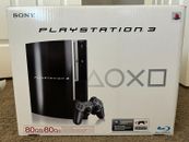 NEW Sony PlayStation 3 80gb Console Black PS3 System CECHL01