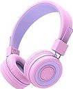 iClever Headphones for Girls, Girls Headphones, Kids Wireless Bluetooth Headphones with Mic, 22H Playtime, Bluetooth 5.0 & Stereo Sound, Foldable, Headphones for iPad Tablet, Pink