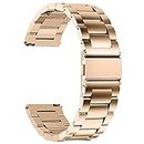 Fullmosa Quick Release Stainless Steel Replacement Watch Bands for Garmin Vivoactive 4S Vivomove 3S,Fossil Gen 4 Q Venture HR,Fossil gen 4/5,Huawei Watch 1st, 18mm Rose Gold