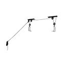 Bike Hoist – Overhead Pulley System with 100 lb Capacity for Bicycle or Ladder – Secure Garage Ceiling Storage by Rad Cycle
