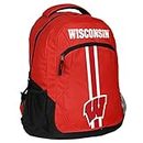 NCAA Wisconsin Badgers Action Backpack Sports Fan Home Decor, Red, One Size