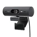 Logitech Brio 500 Full HD Webcam Auto Light Correction, Auto-Framing, Show Mode, Dual Noise Reduction Mics, Webcam Privacy Cover, Works with Microsoft Teams, Google Meet, Zoom- Graphite (960-001423)