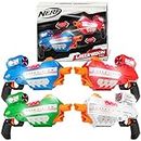 NERF Laser Vision 4 Player Laser Tag Game with Laser Vision Technology, See-in-The-Dark Blasters - Indoor or Outdoor Play Arcade Games, Toys for Kids & Family