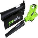 Soplador / Vac Greenworks 40V (185 MPH / 340 CFM (solo herramienta) Gen 1, verde/negro 