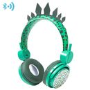 Dinosaur Wireless Headphones for Kids, Bluetooth Over Ear Gaming Headset w/ Mic