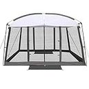 Backyard Expressions 914890 - Tienda de campaña con pantalla marrón de 11 x 9 pies, para patio, camping, picnics y portón trasero
