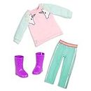 Glitter Girls Fashion (Pink) – Sweater & Shiny Pants – Easy-fit Outfit – 14"" Doll Accessories – 3 Years + – Unicorn Dreaming, Uni, GG50133Z