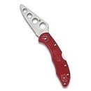 Spyderco Delica 4 Lightweight Trainer Folding Pocket Knife Outdoor Camping & Hiking Knife (Red), 15.2 x 2.5 x 2.5 cm ; 4.54 g