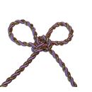 5 yd lavender & gold embellishment rope braid trim applique 6 mm 