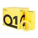 Q1 - 3/4 inch (18mm X 55m) Premium High Performance Automotive Yellow Masking Tape - High Temperature - Case of 48 Rolls