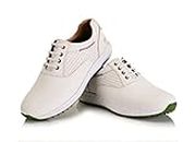 East Star Sports Men's Austin Spike less ESS Golf Shoes (White, Numeric_4)