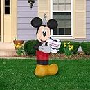Gemmy Airblown Inflatable Birthday Party Mickey Mouse with Cake, 3.5 ft Tall, Black