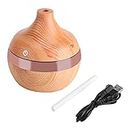 Aroma Diffuser,Luftbefeuchter,USB Essential Oil Diffuser Touch 7 Color Changing Wood Grain Air Humidifier Purifier Waterless Oil Diffuser Silent Operation 300ml,Scent Diffuser for Home Yoga Bedroom