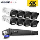 ANNKE 8MP 4K POE Aussen Überwachungskamera Mit Audio Farbe Nachtsicht 12MP NVR