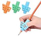 Syga Two-Finger Silicone Pencil Grips for Kids Handwriting Pencil Holder for Children Preschoolers Writing Training Grip - 3 Pcs