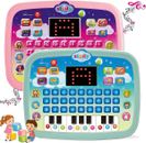 Tablet electrónica multifuncional para niños almohadilla de aprendizaje pantalla LED juguete educativo<