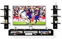 Maaz Art Craft Wooden TV Entertainment Unit/TV Cabinet for Wall/Set Top Box Holder for Home/Wall Set Top Box Shelf Stand/TV Stand Unit for Wall for Living Room (Black)