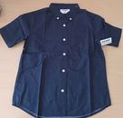 Old Navy Printed Built-In Flex Short-Sleeve Shirt for Boys Size M Reg Navy Dots