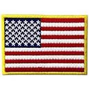 Amerikanische Flagge USA Bestickter Aufnäher mit Haken- und Flauschbänder