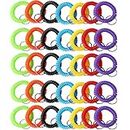 Arroyner 70Pcs Colorful Stretchy Keychain Bracelet Spiral Wristband Keychain for Outdoor, Gym, Mixed Color, Large