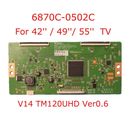 Tcon board 6870C-0502C V14 TM120UHD Ver0.6 lg tv card for 42'' 49'' 55'' tv test