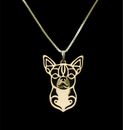 Chihuahua Dog Gold & Silver Plated Pendant & Chain Necklace