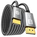 Silkland 4K HDMI Cable 2M, Nylon Braided 18Gbps High Speed, Support 4K@60Hz, 2K@144Hz/120Hz, ARC, HDR, 3D, Ethernet, Compatible with TV, Blu-ray Player, PS5/PS4, DVD, Xbox, Soundbar, Sky, PC, Laptop