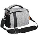 FOSOTO Shockproof SLR/DSLR Camera Bags Cases Compatible for Nikon D3500 D5600 D610 D3200 D7500, Canon 2000D 60D 80D 90D 6D MarkII 77D,Fujifilm X-T20 X-A5 X-T100,Sony Panasonic with Raincover (Grey)