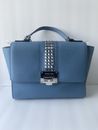 Michel kors  studded flap light blue satchel leather medium crossbody bag