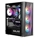 Galax (Rev-06) Revolution 06 Black with 4 RGB Fans Preinstalled, Mid Tower ATX Gaming Cabinet/Computer Case, Tempered Glass Side Panel