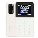S10P Mini Smartphone 1.5Inch, Dual Sim Mobile Phone Student Pocket Cellphone with 800mAh Lithium Ion Battery, Portable Backup Keyboard Mobile Phone for Kids Children Students(White)