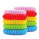 Mosquito Bracelet,10 pcs Mosquito Tools for Deworming Bracelets, Adjustable Spring Bracelet for Sports and Outdoor Activities,Colourful and Scented, for Adults and Children.