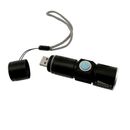 Q-Beam Mini Torch Travel-Size Usb Rechargeable Flashlight by Viatek in Black